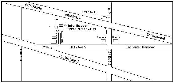 Map to Federal Way Intellipass